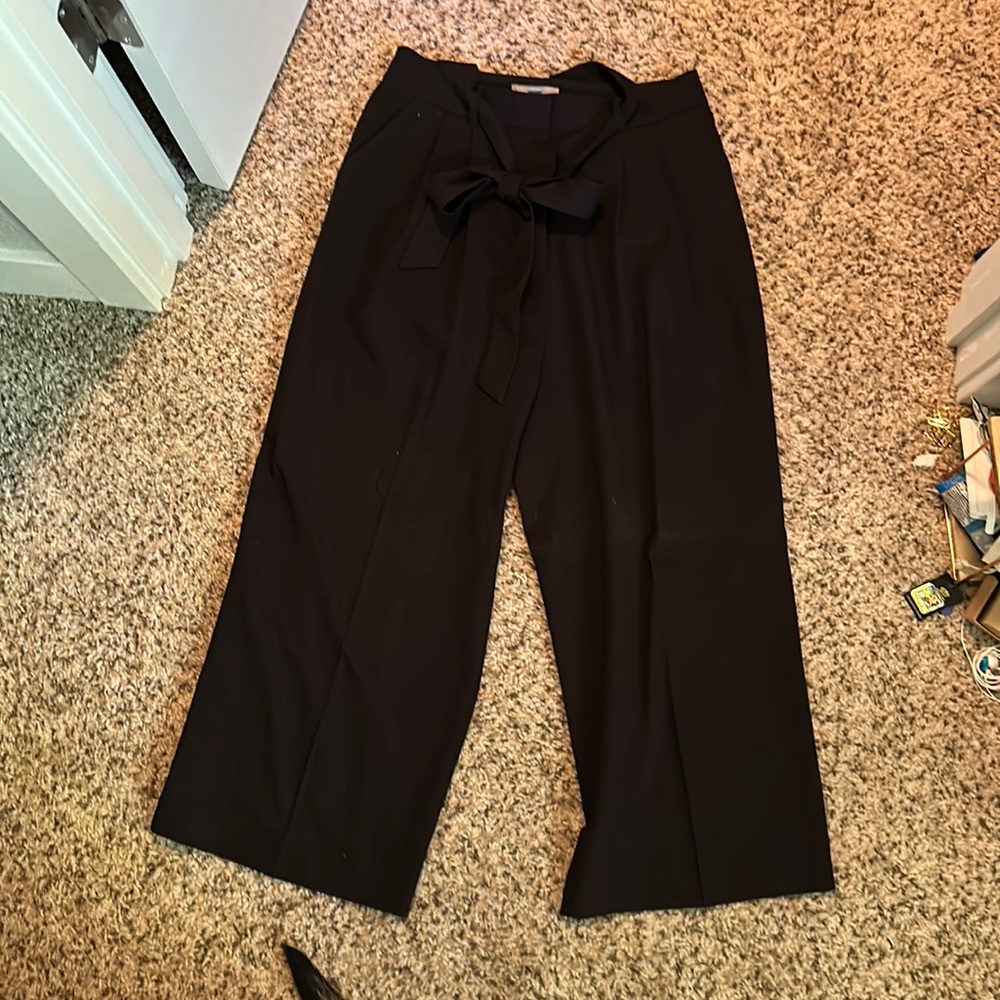 ASOS high waisted wide leg crop dress pants